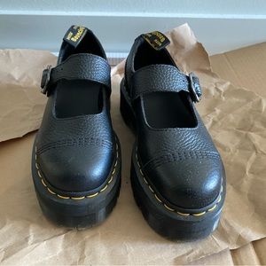 Dr Martens Womens Addina Flower Milled Nappa Leather Black 6